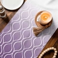 thumbnail image 4 of Table Runners 70 Inches Long, Moroccan Purple Cotton Linen Kitchen Dining Coffee Table Runner for Party Home Decor, Geometric Gradient Plaid Modern Tabletop Dresser Scarves Runner Decor 13x70 Inch, 4 of 9