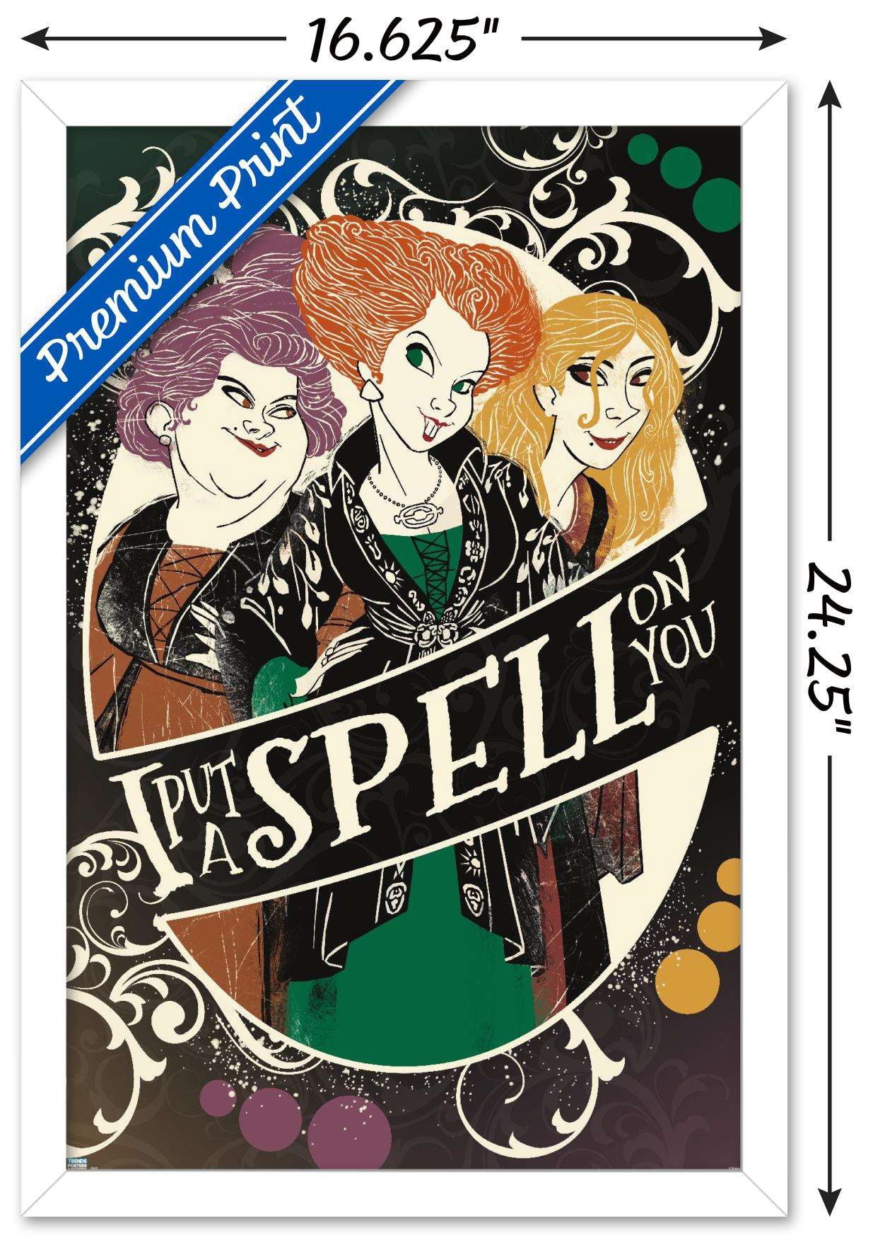 Disney Hocus Pocus - Spell on You Wall Poster, 14.725" x 22.375", Framed