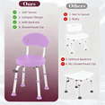thumbnail image 6 of Kekoy Swivel Shower Chair, 360° Rotating Shower Seat with Backrest for Elderly and Disabled, Height Adjustable Tub Bench for Inside Shower Stool & Bath Tub Seat for Narrow Space, 6 of 9