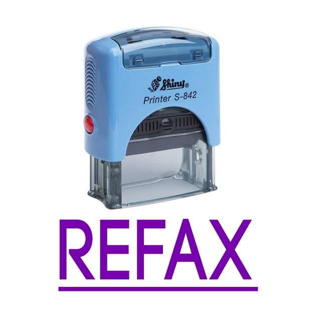 REFAX Self Inking Rubber Stamp Custom Shiny Office Stationary Stamp