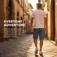 thumbnail image 6 of LWavelet Mens Cargo Shorts Elastic Waist Drawstring Casual Work Shorts Summer Hiking Traval Shorts with Pockets, 6 of 8