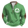thumbnail image 1 of Blusas y camisas de manga larga con cuello redondo Sudadera con capucha de cuello redondo para hombre Jersey estampado Top de manga larga Blusa de poliéster para hombre, 1 of 2