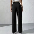 thumbnail image 7 of Women's Pants Women'S Suit Pants Elegant Solid Color High Hanging Wide Leg Pants Straight Leg Pants,Black Women's Casual Pants S, 7 of 7