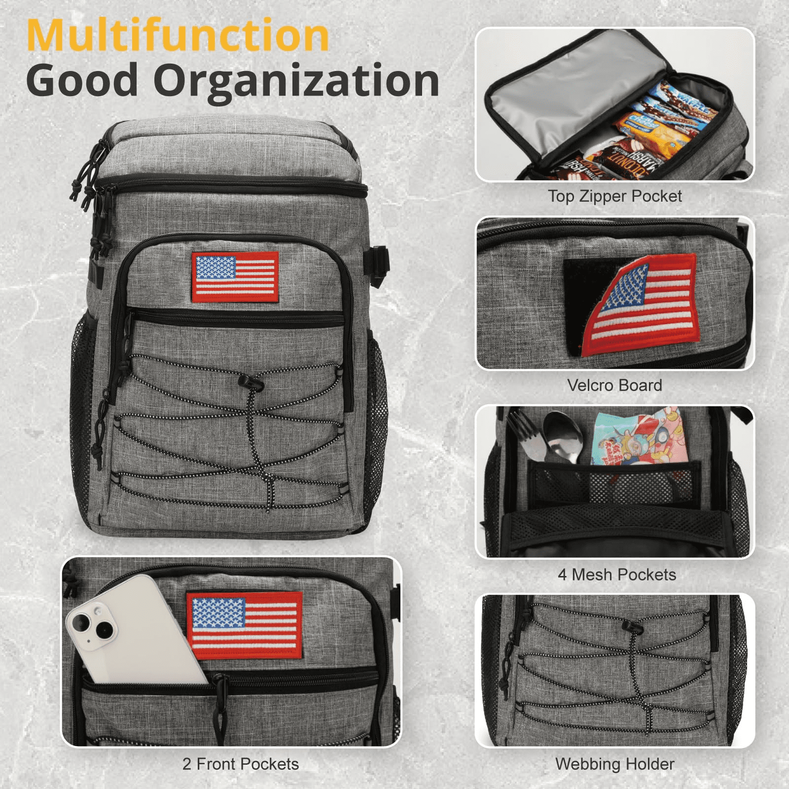 TRIPGEAR 25L Large Lunch Cooler Backpack Insulated Leak-Proof, Waterproof Ice Chest Backpack