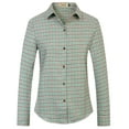 thumbnail image 1 of SSLR Flannel Shirts for Women Long Sleeve Button Down Shirts Plaid Lightweight Casual, 1 of 8
