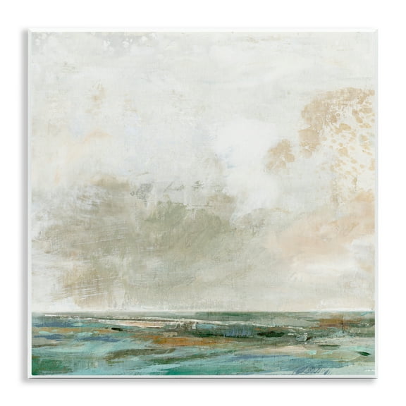 Stupell Industries Rustic Seascape Neutrals Abstract Painting Unframed Art Print Wall Art, 12 x 12