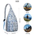 thumbnail image 3 of Anti-Theft Lightweight Sling Bag - Women’s Floral Print Crossbody Backpack, Waterproof Boho Purse for School, Travel, 3 of 4