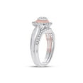thumbnail image 4 of 10kt Two-tone Gold Round Diamond Bridal Wedding Ring Band Set 1/2 Cttw, 4 of 4