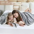 thumbnail image 2 of GlowSol Gray Flannel and Sherpa Electric Blanket, Queen, 2 of 5