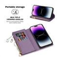 thumbnail image 4 of for Samsung Galaxy S23Ultra Bling Phone Case Wallet, Hollowed Out Flower Sparkly Shiny Smooth Leather Flip Cover Kickstand Zipper Pocket, 2-Layered Card Holder Slot, Magnetic Buckle, Wrist Rope, 4 of 8