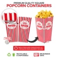 thumbnail image 3 of Movie Theater Popcorn Boxes (1200 Pack), Disposable Red and White Striped Snack Boxes, 30 oz Popcorn Containers for Concession, Carnival or Parties, 3 of 6