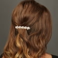 thumbnail image 2 of Unique Bargains 1 Pc Hair Barrettes Grace Pearl Crystal Barrette Clip White Gold Tone, 2 of 5