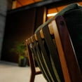 thumbnail image 3 of Grain Wood Furniture Solid Wood Mid Century Lounge Chair with Moss Green Cushions, 3 of 6