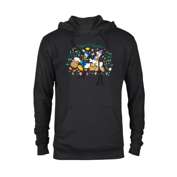 Disney Donald Duck and Daisy Duck Easter Hoppin’ & Quackin’ - Pullover Hoodie for Adults - Customized-Black