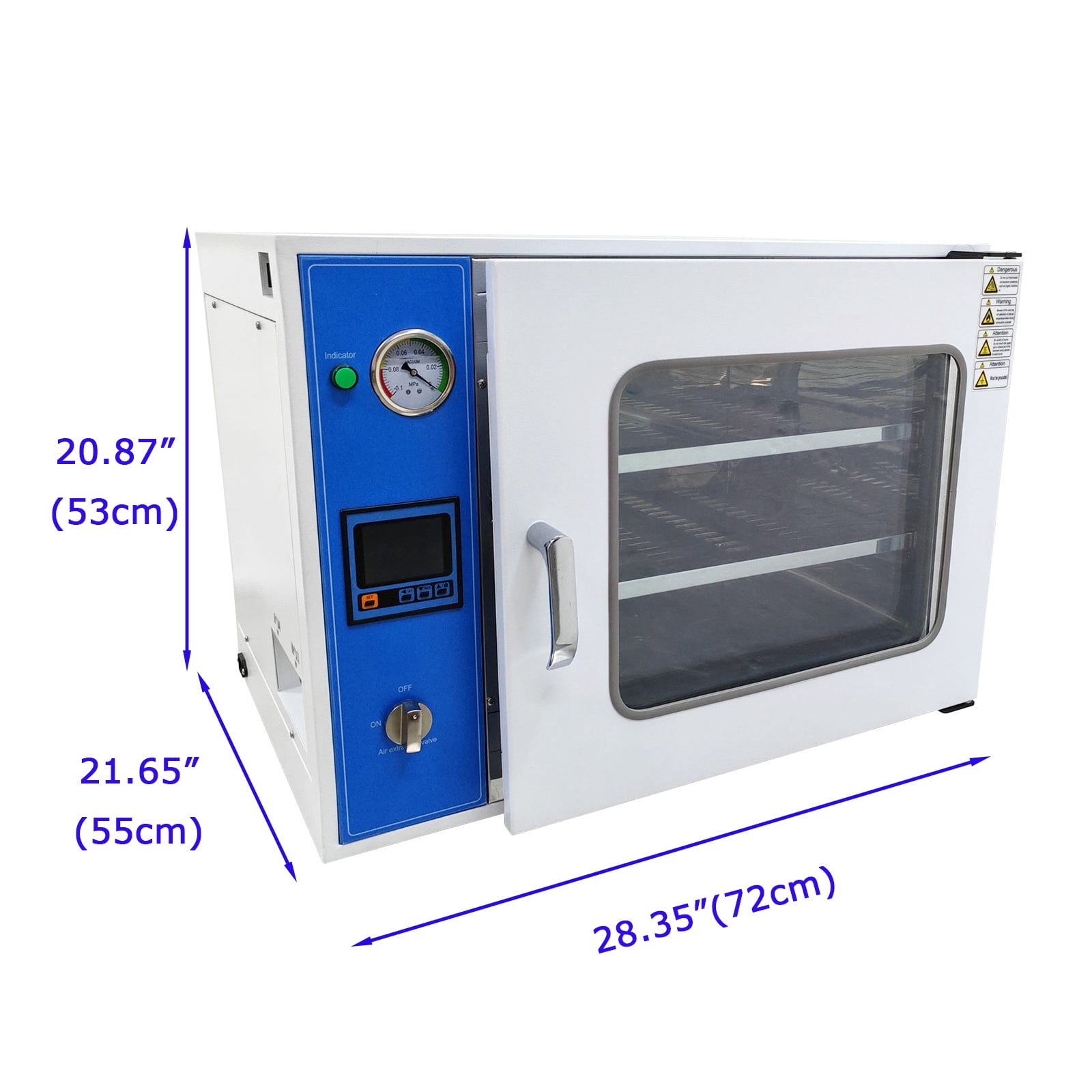 1.9 Cu Ft Digital Vacuum Drying Oven Lab Drying Equipment Digital Vacuum Oven with LCD Display