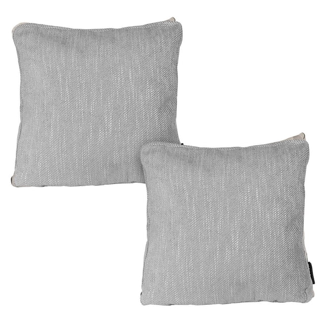 Cojin Decorativo Cuadrado Grande DICASA Set de 2 Petra Gris