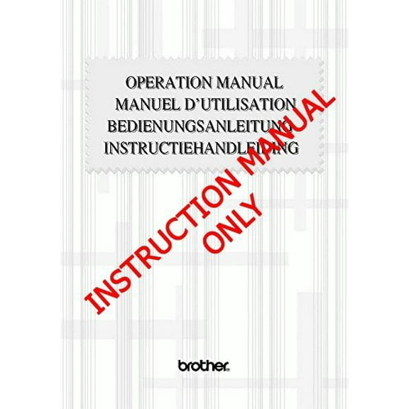 Brother VX 1400 Sewing Machine Owners Instruction Manual