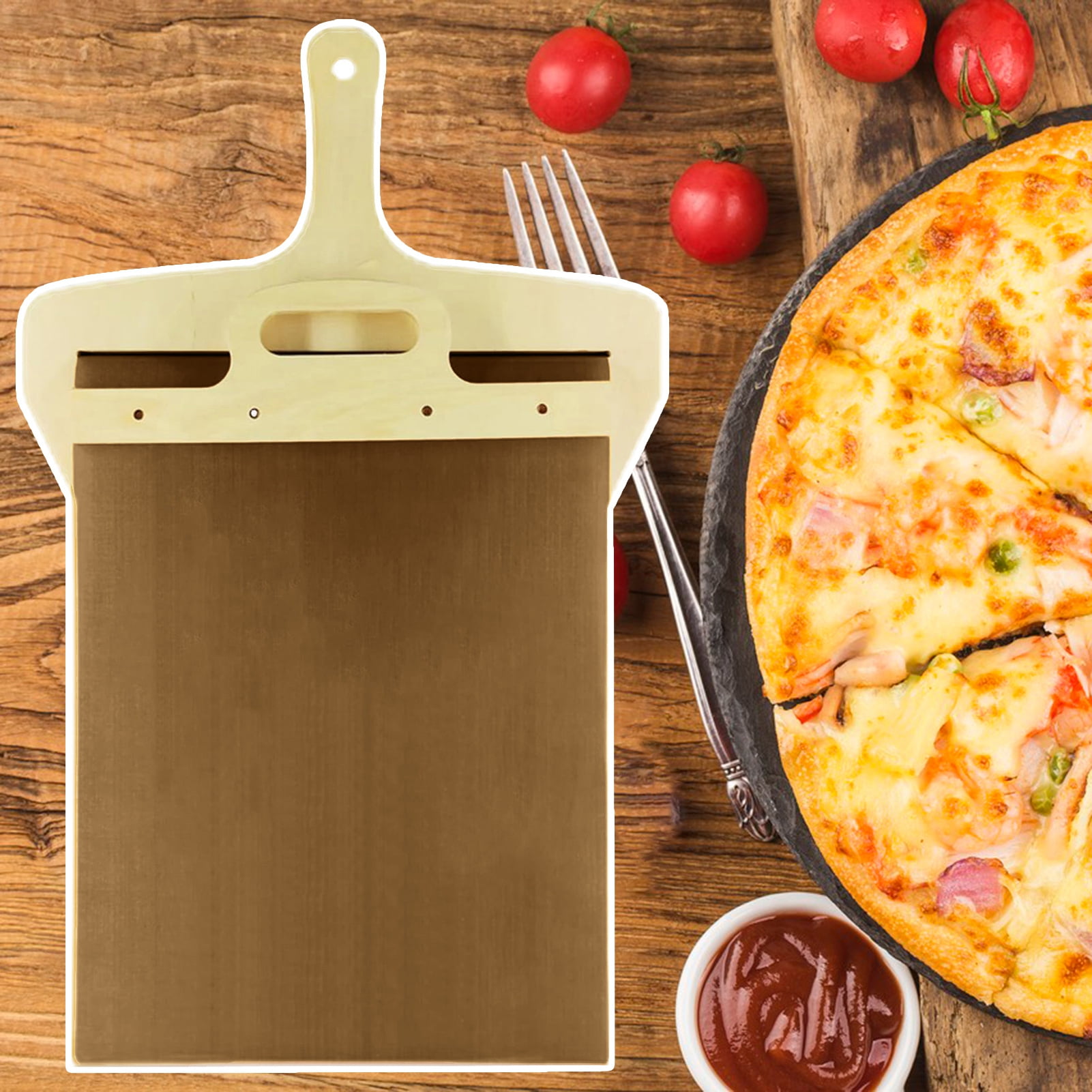 Pizza Pick with Hanging Holes Sliding Pizza Peel with Hanging Hole  Convenient Pizza Spatula Paddle for Home Kitchen 
