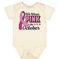 thumbnail image 3 of Inktastic Breast Cancer Awareness We Wear Pink in October Girls Baby Bodysuit, 3 of 5