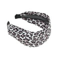 thumbnail image 5 of Unique Bargains 1 Pc Cute Leopard Print Wide Side Headbands for Women Gray White, 5 of 6