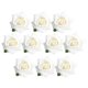 thumbnail image 2 of 10 piezas de flores artificiales de franela rosa cabezas de flores de bricolaje para bodas en casa crema Sunnimix Cabeza de flor, 2 of 8