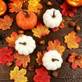 thumbnail image 5 of Clearance Under $5 | Realistic Artificial Pumpkin for Fall Table Centerpiece and Halloween Decor, Faux Pumpkin for DIY Crafts, Large Orange (1-Pack), 5 of 9