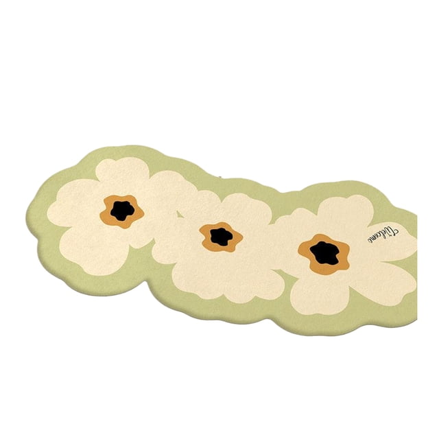 Injueey Alfombra de baño redonda suave y gruesa, alfombrillas de ducha cómodas y antideslizantes para el fondo interior de la ducha Juegos de accesorios de baño Verde 45X100cm
