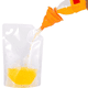 thumbnail image 3 of Juego de seis bolsas de salida de líquido reutilizables - boca oblicua 500 ml - compuesto multicapa (bolsa de bebida * 5 + embudo de silicona * 1) MFZFUKR CPB-DE-WX741-2, 3 of 5