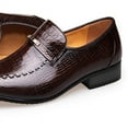 thumbnail image 4 of Men's Leather Shoes Classic Comfortable Retro Plain Toe Business Casual Loafers Work Shoes Oxfords Dress Shoes, 4 of 5