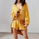 thumbnail image 1 of Suéter Mono básico con cuello vuelto para mujer, traje holgado de estilo Vintage con cuello en V para vacaciones Kuymtek Amarillo T M para Mujer, 1 of 6