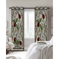 thumbnail image 2 of Animal Flowers Blackout Curtains 96 Inch Length 2 Panels Set, Vintage Country Glass Daisy Floral Plant Full Shading Curtains for Windows, Blackout Curtains for Bedroom Living Room 52"x96", 2 of 8