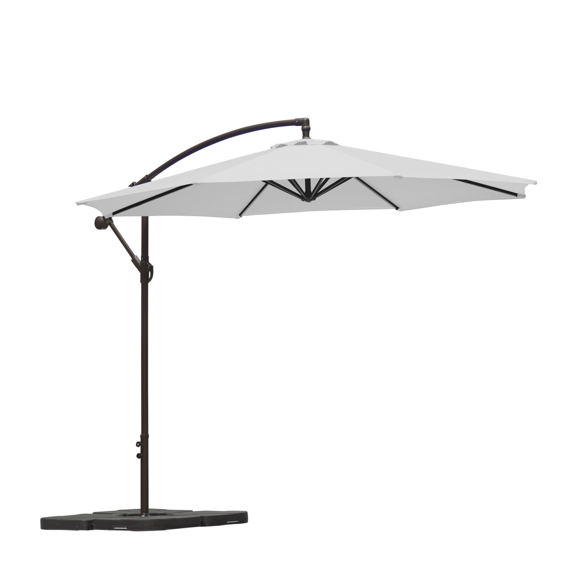 10 Ft Outdoor Patio Cantilever Offset Umbrella, White
