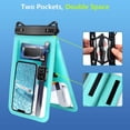 thumbnail image 2 of MSHUN Waterproof Phone Pouch, Floating Phone Pouch, Double Space Waterproof Phone Case for iPhone 14/13/12/11 Pro Max/Pro/8 Plus, Galaxy S22/S21/S20/S10/Note 20/10/9 - Detachable Lanyard - Blue, 2 of 7