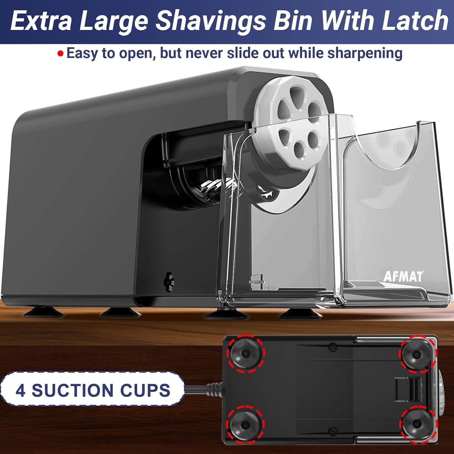Electric Pencil Sharpener Heavy Duty, 6 Holes, Auto Stop Pencil Sharpener, Classroom Electric Sharpener for 6-11mm Colored Pencils, 7000 Sharpenings, Fast Sharpen, Do not Eat up Pencils PSX1