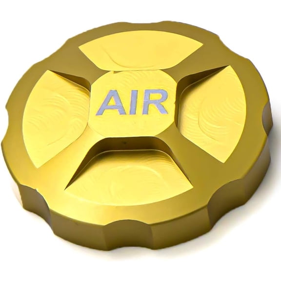 CNC Aluminum Alloy Cycling Mountain Bike Air Gas Fork Value Cover MTB Front Fork Cap Protector Replacement Part Accessory (Gold)