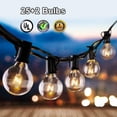 thumbnail image 4 of Guirnalda de luces para exteriores de 50 pies, luces LED con 50 bombillas inastillables, impermeable, para exteriores, para café, para patio trasero (50 pies), 4 of 5