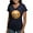 Navy, variant on - Bitcoin Logo Women's V Neck Dark T Shirt - Women's V-Neck Dark T-Shirt