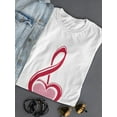 thumbnail image 3 of Love Music Note Shaped T-Shirt Women -Smartprints Designs, Female Medium, 3 of 4