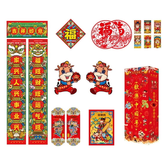 XZNGL Couples Gifts 2021 New Year Gift Package Spring Festival Couplet Set Boutique New Year Red