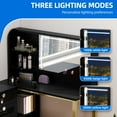 thumbnail image 3 of DEXTRUS 5 Drawers Makeup Vanity Set with LED Mirror & USB Charging for Adult, Black, 3 of 10