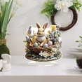thumbnail image 6 of PEIBang Easter Decoration Spring Bunny Decor,2D Acrylic Desktop Decor Easter Eggs Rabbit Table Centerpiece for Living Room Holiday Party Supplies, 6 of 6