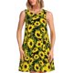 thumbnail image 1 of Fotbe Sunflowers In Vintage Vestido de Verano sin Mangas para Mujer – Vestido Midi Línea A, Estilo Camiseta Floral, Vestido Playero Casual y Fluido, 1 of 7