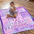 thumbnail image 4 of Soccer Blanket Gifts for Girls Women Teenager Team Soccer Throw Blanket for Soccer Lovers Gifts Adults Kids Super Soft Flannel Blanket for Sofa Couch Bed Warm Cozy Bed Decor,60"x80"for Full/Queen, 4 of 6