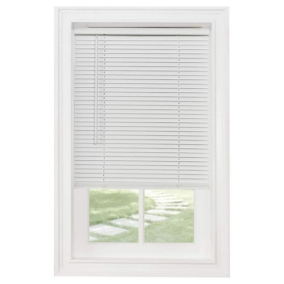 Cordless 1" Light Filtering Mini Blind, 24" Wide x 64" Long, White