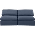 thumbnail image 3 of Meridian Furniture Indulge 70" Contemporary Linen Fabric Modular Sofa in Navy, 3 of 7