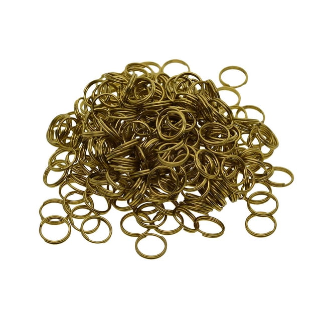 100Bulk Brass Split Llavero Anillos Fornituras de Joyería Broche DIY 12mm