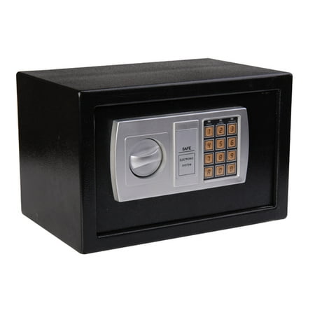 HomCom 12" x 8" x 8" Steel Electronic Digital Security Safe - Black