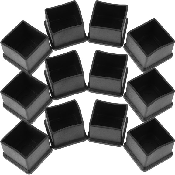 Floor Protector Square Chair Leg Protectors Table 12 Pcs Non-slip Pp Chairs for Furniture Legs Pads