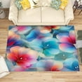 thumbnail image 1 of 4x5 Rug, Floral Rug Washable Non Slip Soft for Living Room Bedroom, Gradient Flower Area Rug, Girls Carpet, Floral Home Decor & Gifts, 1 of 7