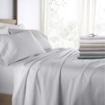 thumbnail image 1 of Juego de Sábanas de Algodón de Satén de Fibra Larga - Ultra Suaves, Cepilladas Dobles y Lavadas en Gris Claro para Ropa de Cama Tamaño King - Comfort Canopy, 1 of 12